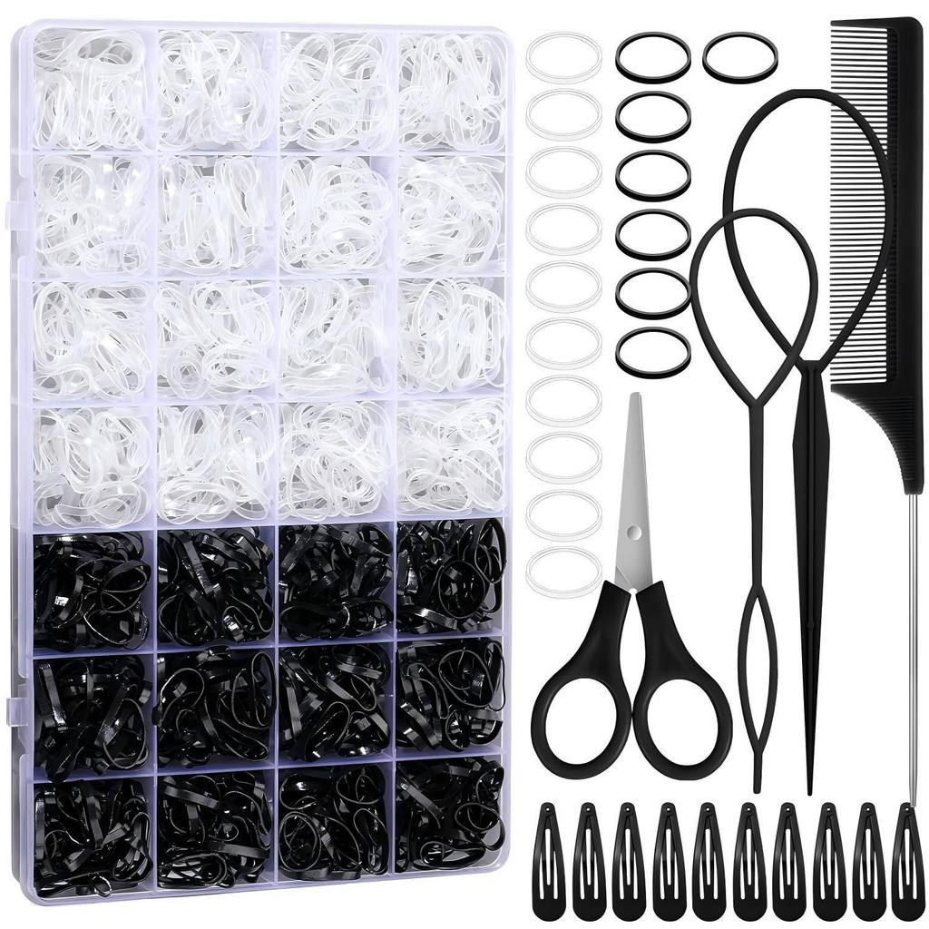 28-Color Gentle Hair Bands: Non-damaging, Disposable Rubber Bands for Braids and Hairstyles