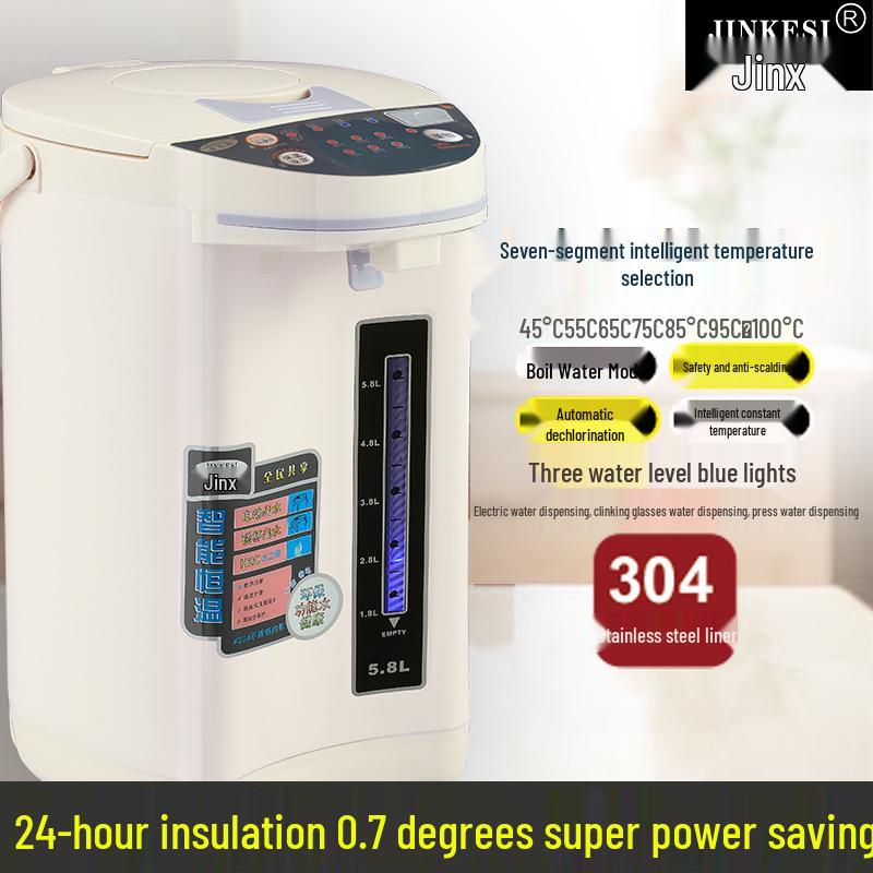 Hervidor Eléctrico de Acero Inoxidable Aislado de 7 Etapas Jinx y Calentador de Biberones - Calentador de Leche de Temperatura Constante para la Preparación de Leche en Polvo