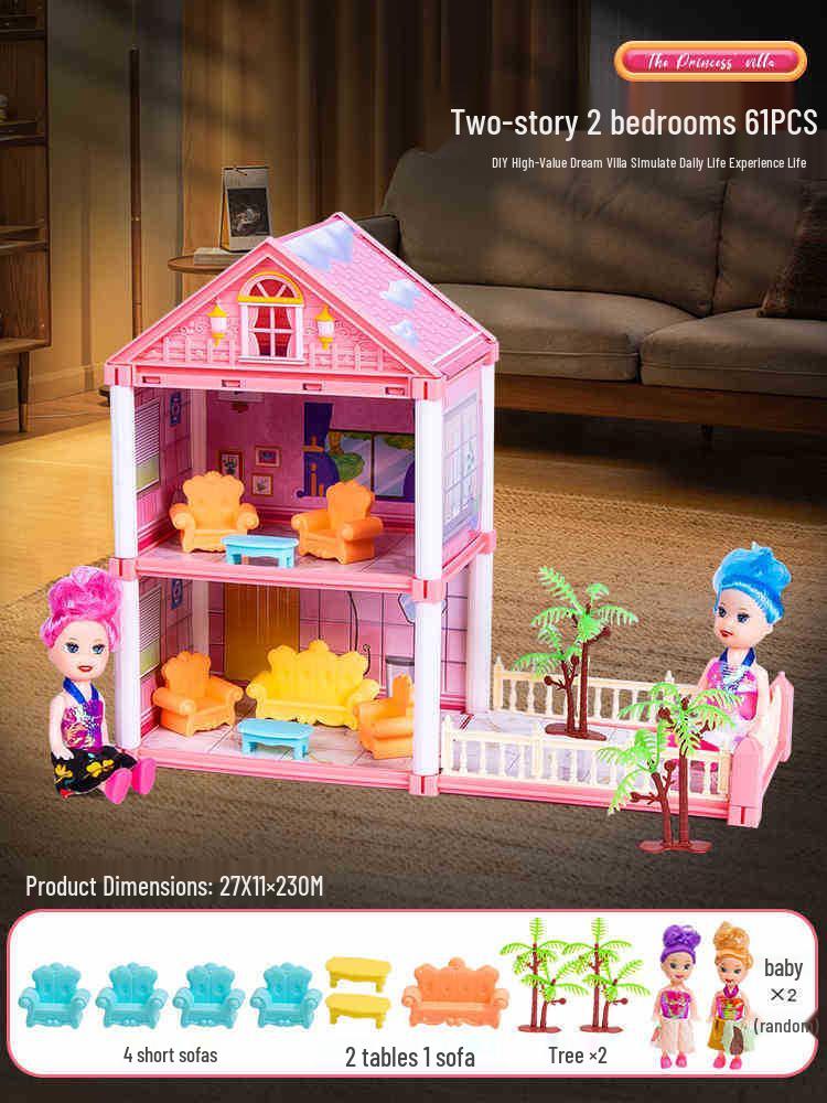 Cross-border Play Dollhouse: Children s Princess Villa Castle Set for Girls