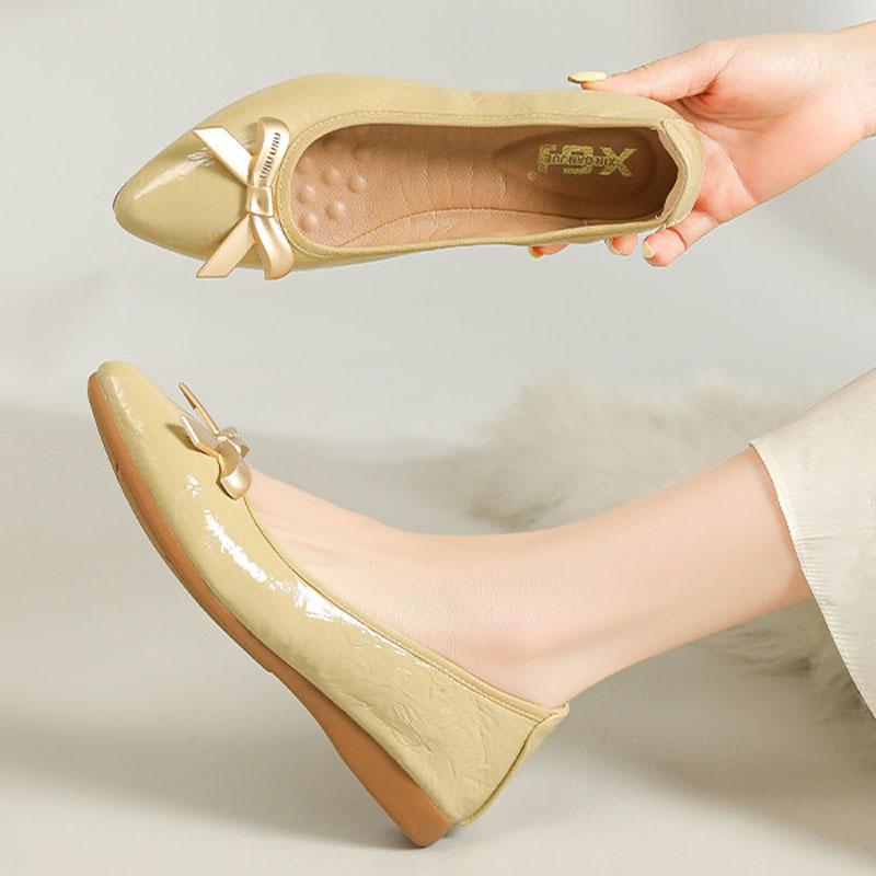 Spring Autumn Patent Leather Woman Flats Shoes Ballets Fashion Office Ladies Female Girl Ballerina Dress Shoes Loafers WSH5335