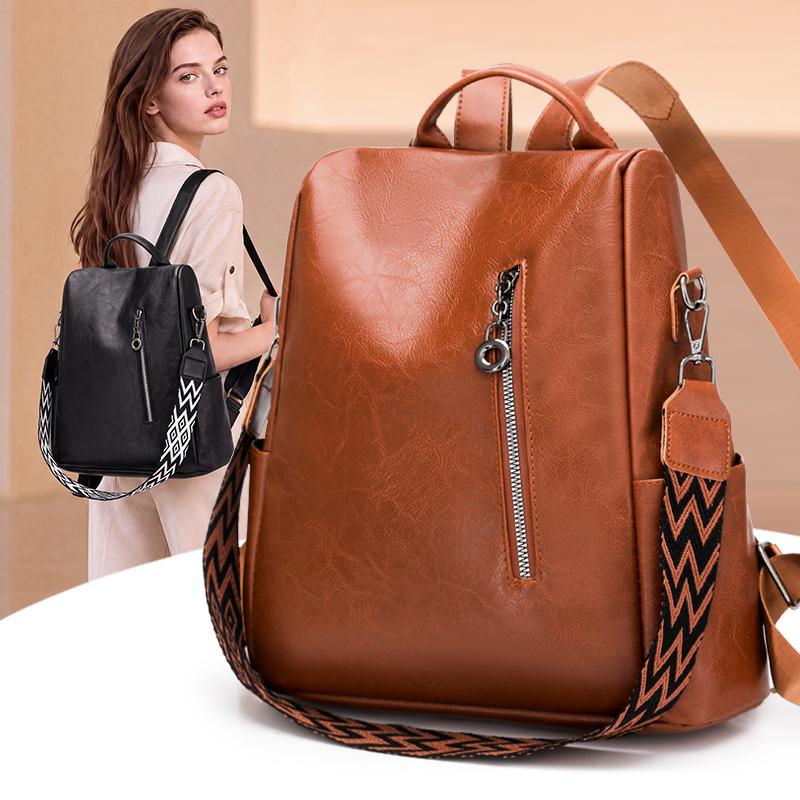 Womens PU Backpack Anti Theft Travel School Bag Casual Daypack Shoulder Handbag