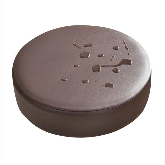 Soft Round Stool Cover High Resilience Non-Slip Design Easy to Clean Faux Leather Universal Fit Chair Cover