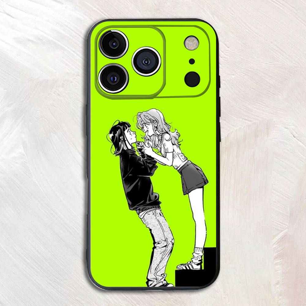 Cartoon Aya Osawa Mitsuki Koga Schwarz Matt Handyhülle Für iPhone 17,16,15,14,13,12,13,12,11 Pro Max Plus mini XS Weiche Rückseite
