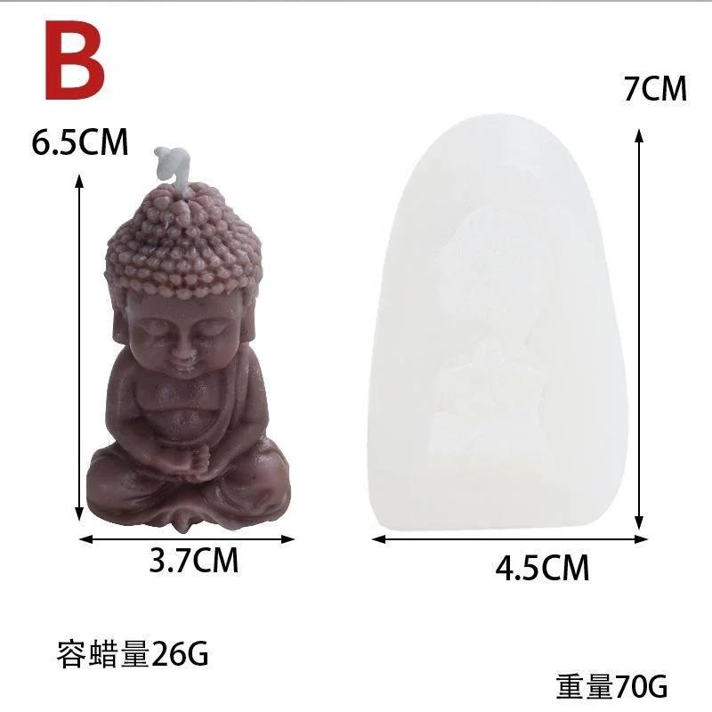 

1 Pcs Buddha Silicone Candle Mold Church Buddha Incense Candle Plaster Decoration Mold Diy Church Candle Production Supplies