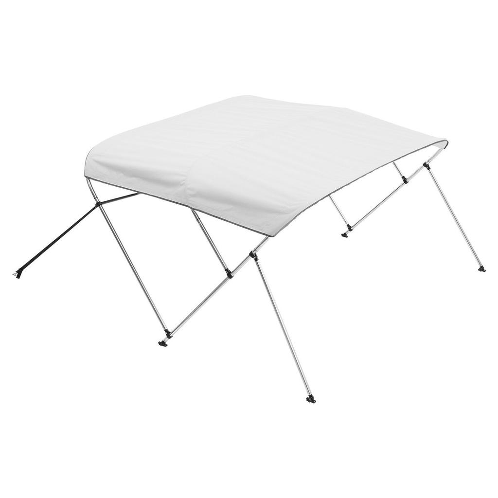 3 Bow Boat Bimini Tops 72"Lx(85"-90")W x 46"H Awning Canopy Light Grey