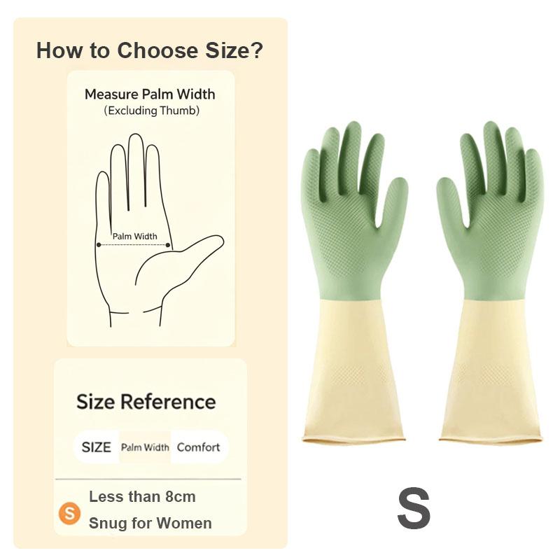 

2026 New Thick Waterproof Latex Kitchen Gloves, Mint Green, Suitable for Dishwashing, Cleaning and Household Rubber Gloves