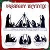 Christmas Nativity Scene Decoration,Xmas Jesus Keepsakes Silhouette Christian Ornament,Tabletop Sign