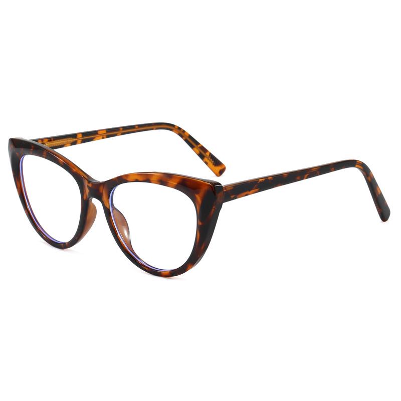 European Fashion Cat Eye Anti-Blue Light Propionate Glasses for Versatile Slimming Effect