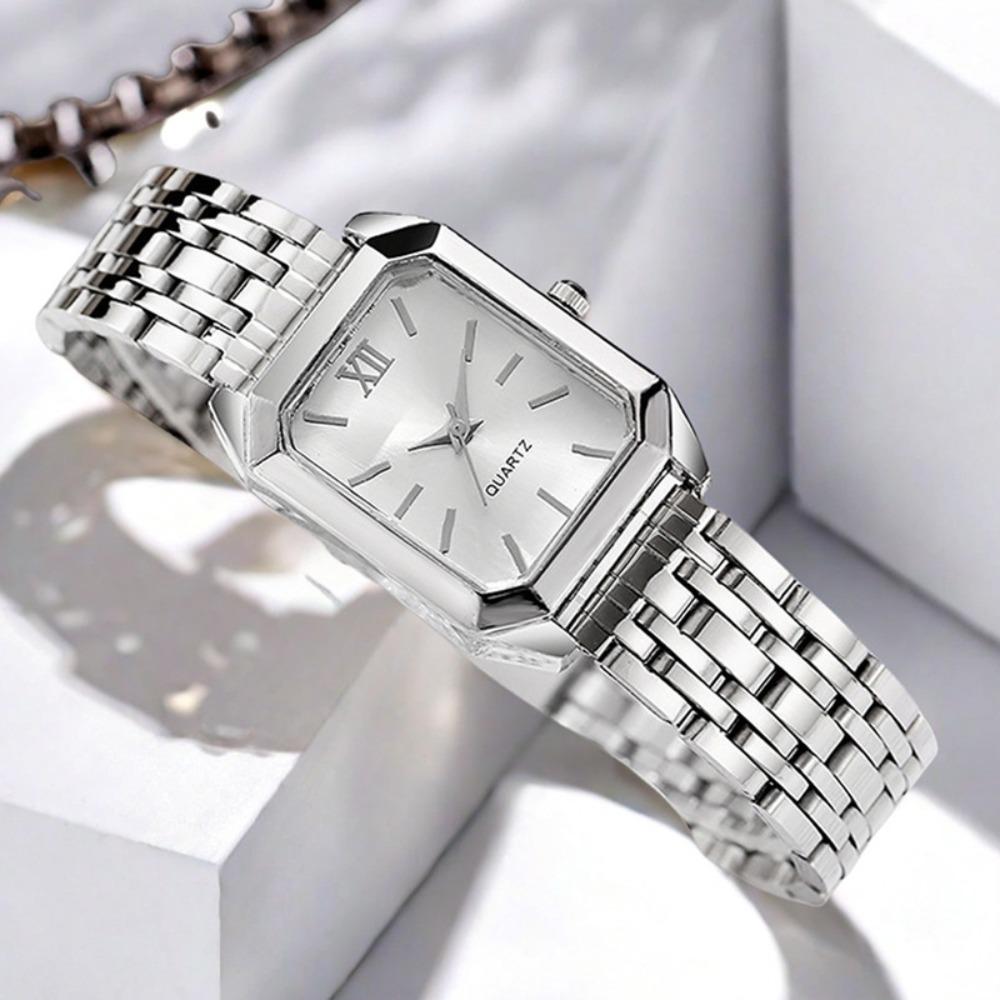 Ladies Watch Light Luxury Just with Square Quartz Watch Simple Student Hand Watch