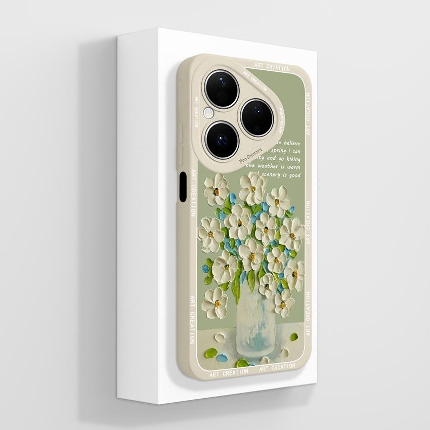 For Huawei Pura 80 Pro Honor X7d X9d X20 V40 Phone Cases Beautiful Village Patterns Lens Protection Liquid Silicone Shockproof Shell For Huawei Casing