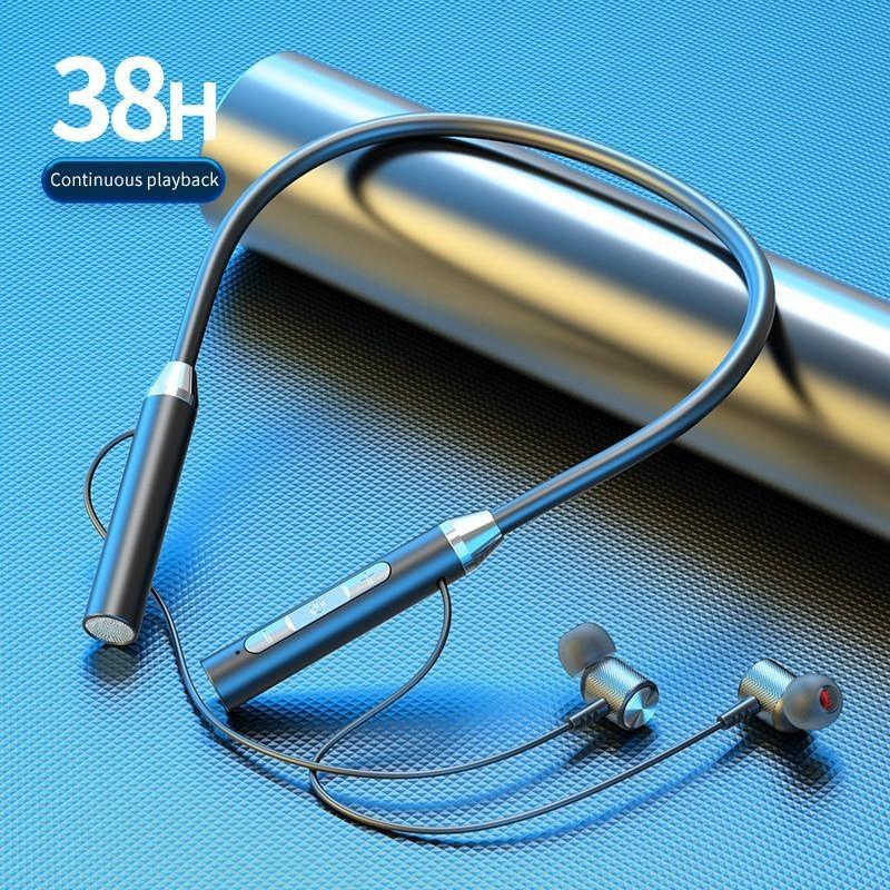 Wasserdichte drahtlose Bluetooth 5.0-Nackenbügel-Ohrhörer Sport Magnetisches Headset Ohrhörer Stereo-Kopfhörer