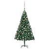 Exclusive House - Pre-lit Artificial Christmas Tree and Green Baubles 180 Cm PVC