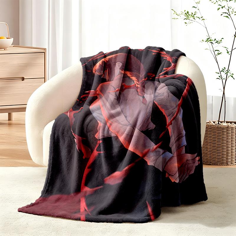Chainsaw Man Blanket Flannel Blanket Soft Cozy Plush Throw for Sofa Bed Lightweight Home Decor