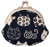 Kyosuke Coin Purse with Cat X Cm Navy Japanese-made Design, 9.5 8.5 (2.6 Inches), Wallet/coin Case, Blue, Japanese-style Goods.