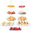 Suport Tava Macarons Tort Fructieră Suport Afișaj Brioșe Suport Afișaj Tort Tavă Plastic pentru Fructe Uscate Decor Masă Petrecere