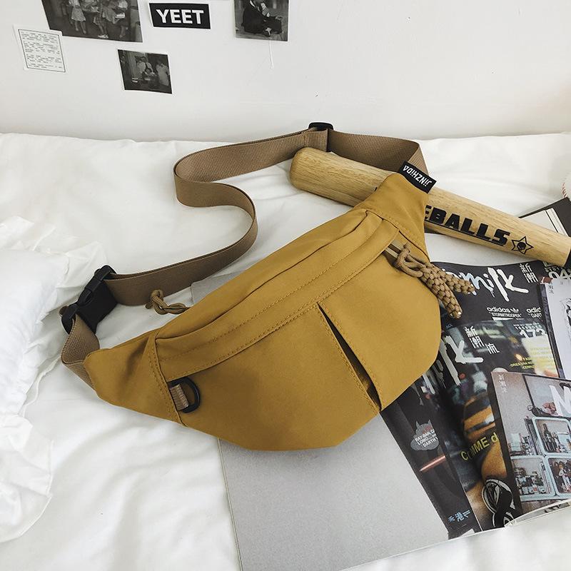 

2025 summer new simple and versatile large-capacity canvas underarm bag going out commuting niche design solid color breast bag жёлтый