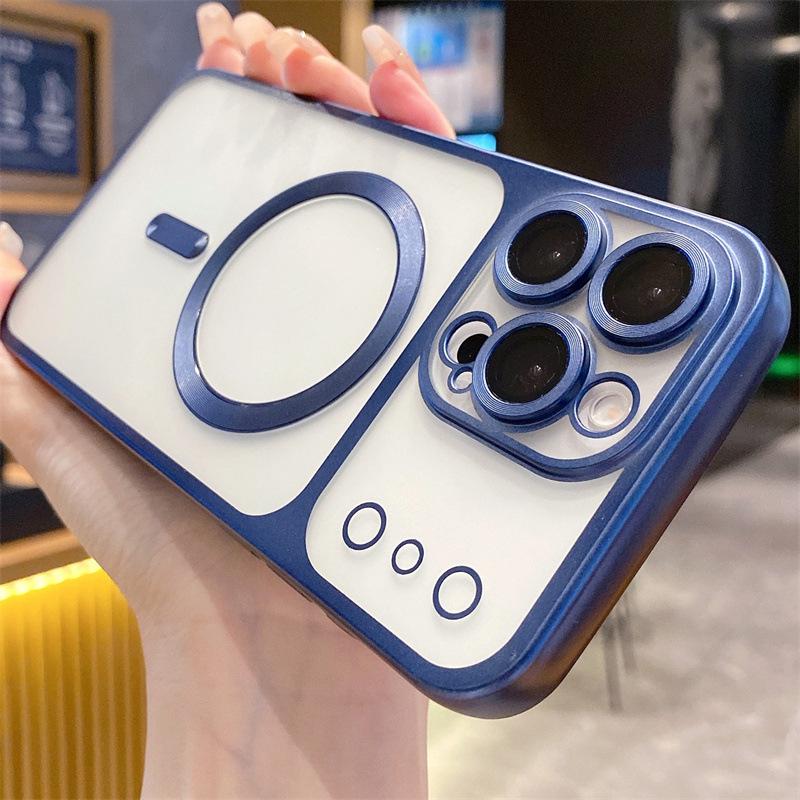 Electroplated Magnetic Matte Case for iPhone 17/17 ProMax, Compatible with iPhone 15/16 iPhone 16 Pro