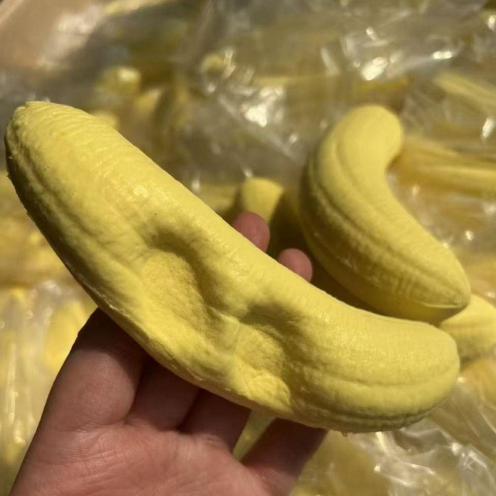 Hand Relax Sensory Fidget Ball Simulated Yellow Banana Fidget Banana Squishy Toy Student
