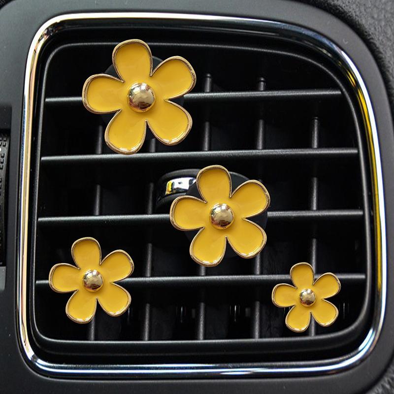 Cute Flower Car Air Vent Clip For Air Conditioning Vents And Interior Decoration
