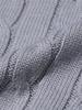 20TH HOLE Cable Collar Men'S Long Sleeve Knit [M/Grey]