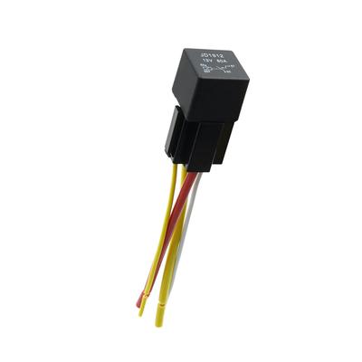ACROPIX Car Relay 4 Pin 80A Universal Car Vehicle Motor with Fuse Relay Harness Black 1 Pack