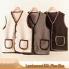 Women's Plus Size Fleece-Lined Lambswool Vest - New Autumn/Winter 2025 Fashion