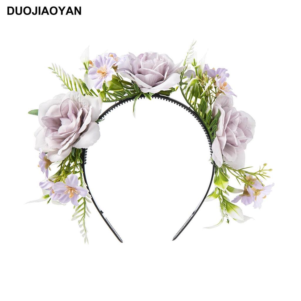 Halloween Flower Headband with Spider for Cosplay or Makeup Party