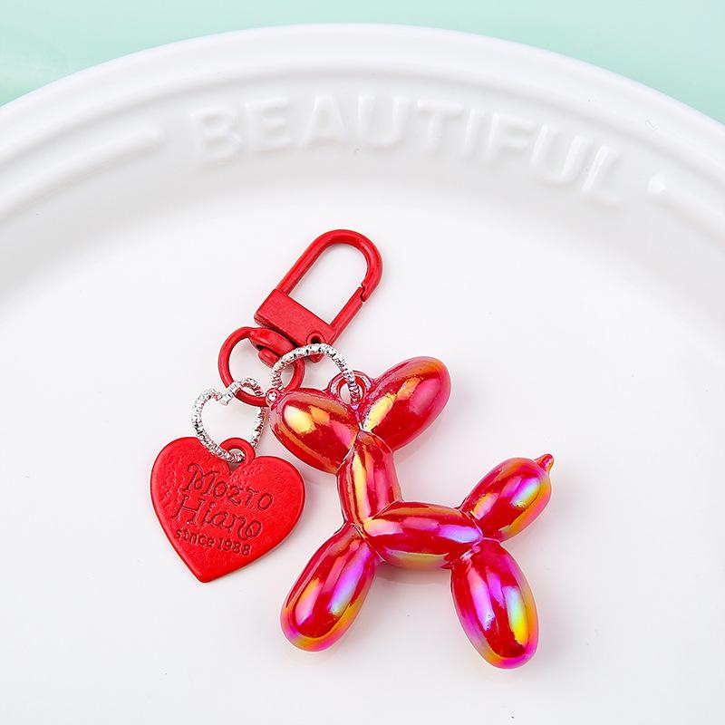 IFYOUOO Cute Y2K Acrylic Cartoon Balloon Dog Keychains for Women Bag Pendant Car Key Chains Jewelry Gift Decoration Accessories