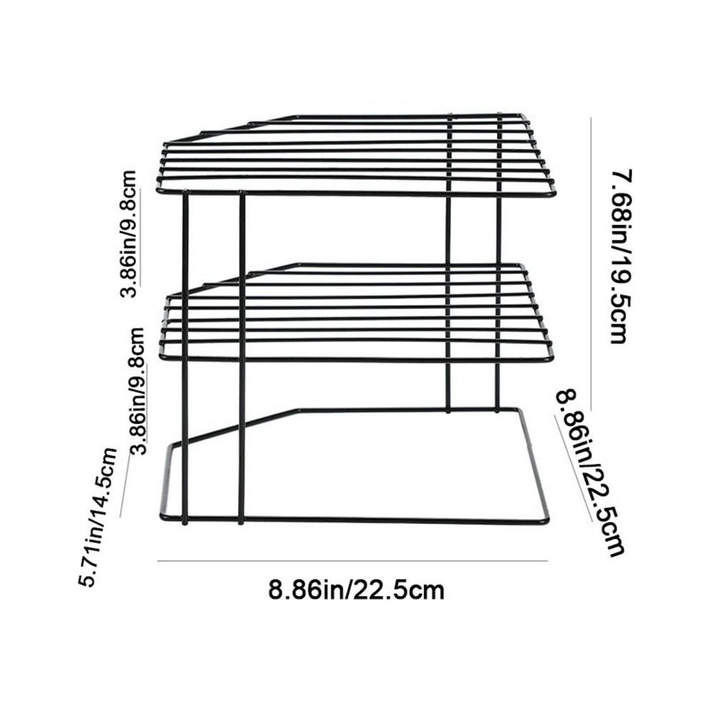 Portable Iron Seasoning Corner Shelving Black/White Non Punching Sundries Organizer Rack Removable Sink Storage Rack Table