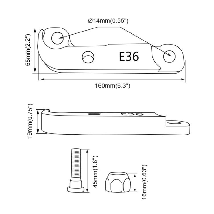 Car Adapter Steering Lock Adapter Steering Wheel Lock Adapter For E36