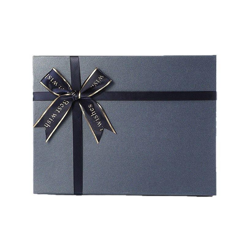 Luxury Blue & Pink Bow Paper Gift Box for Lipstick, Perfume, and Cosmetics - Perfect for Birthday or Party Favors