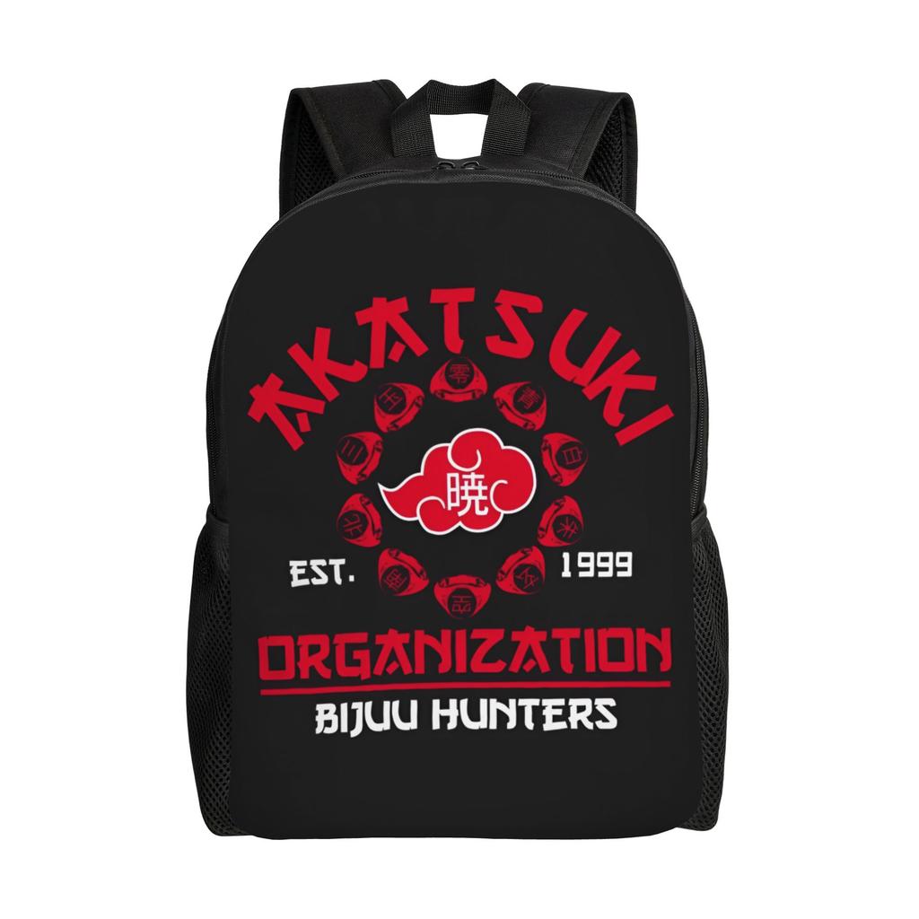 3D Printing N-Narutoes Akatsukis Backpack for Girls Boys Anime College School Travel Bags Men Women Bookbag Fits 15 Inch Laptop