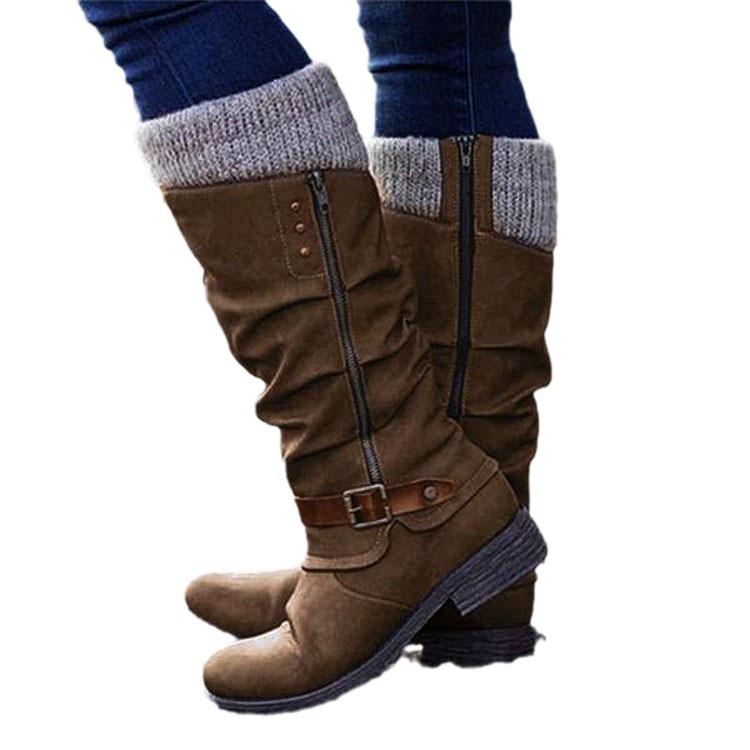 New knight boots women's autumn and winter women's boots tall large size