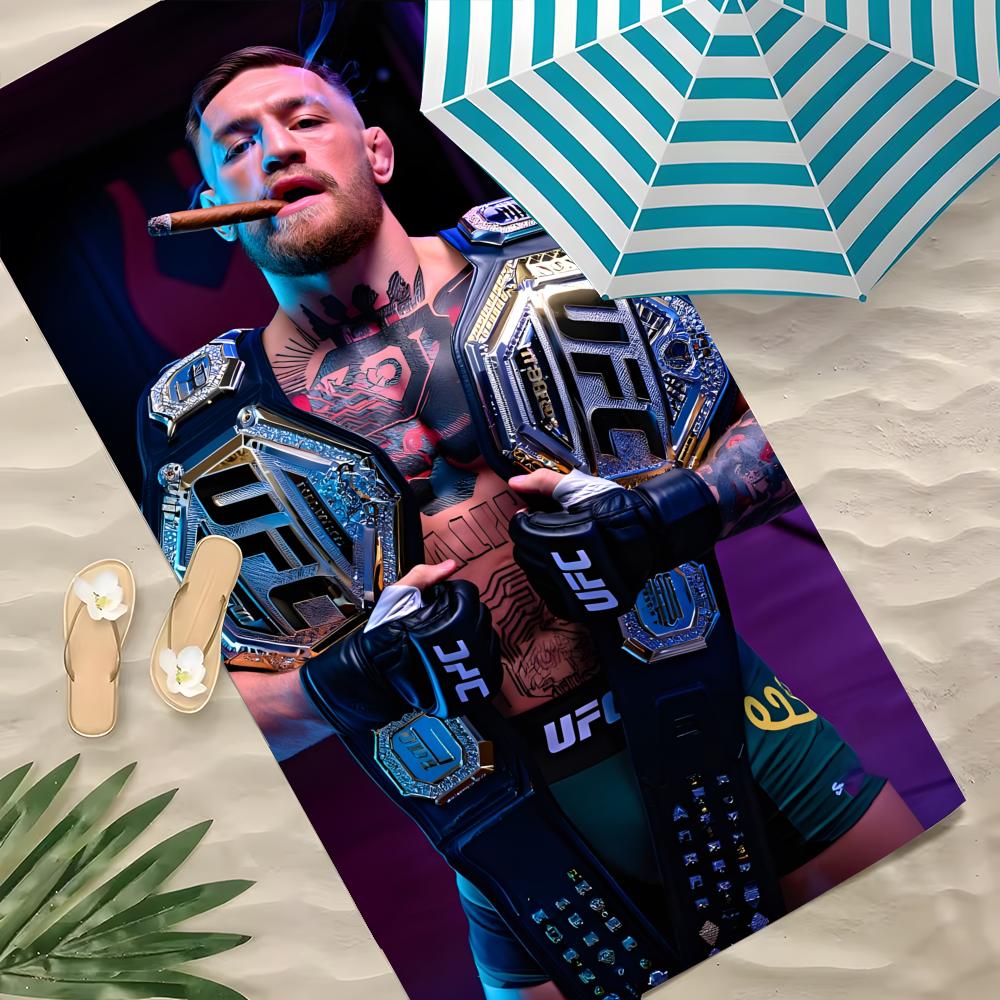 C-Conor McGregor Handdoek Polyester Strandlaken Sneldrogend Zandvrij Badhanddoek Voor Zomer Zwembad Reizen Vakantie 60x35CM