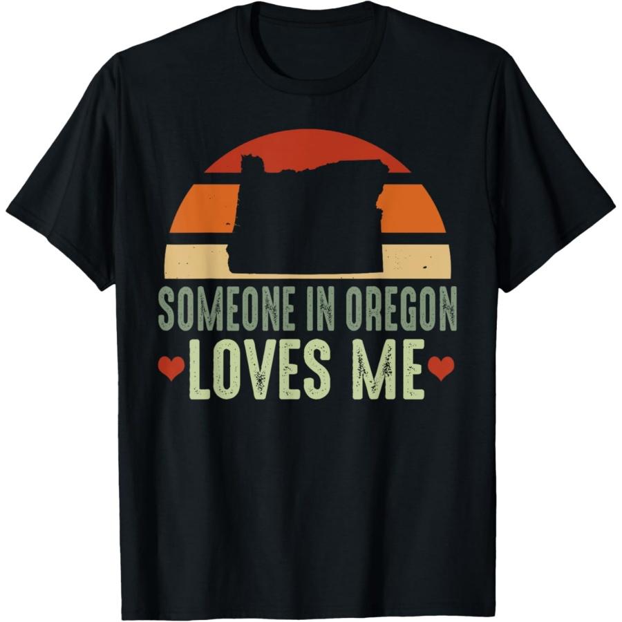 Someone In Oregon Loves Me Retro Vintage State T-Shirt XXXXXL разноцветный