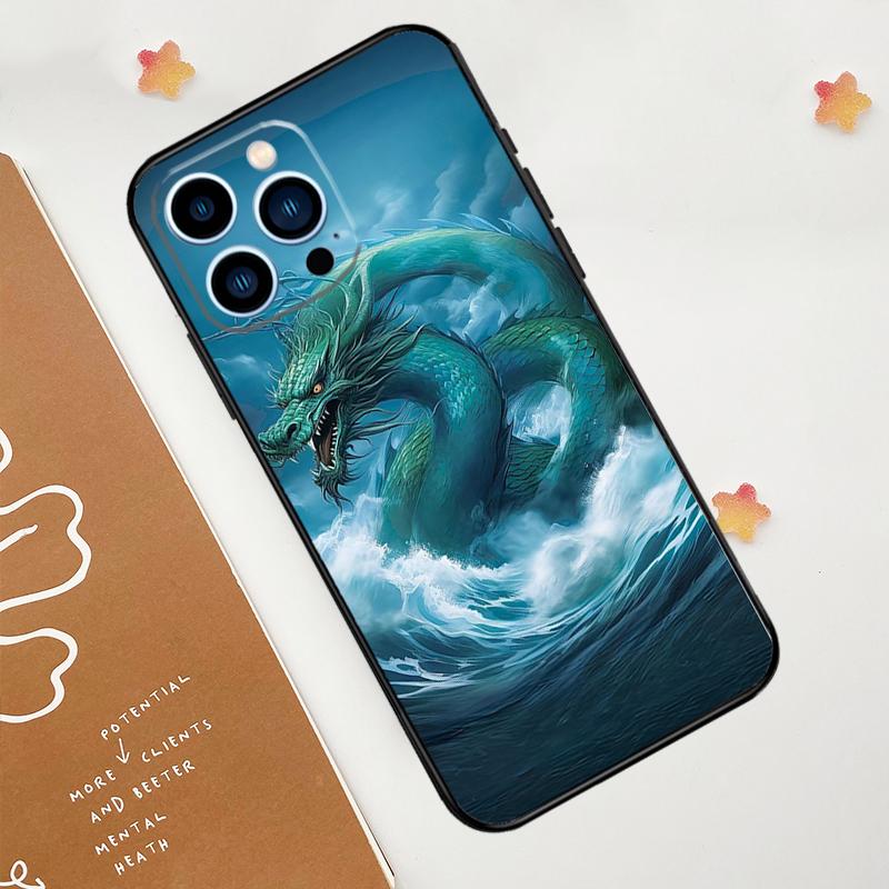 Chinese Style Crane Dragon Phone Case For iPhone 17 Pro Max 14 13 12 11 15 16 Pro Max Mini 16 Plus 16e 17 Air Funda