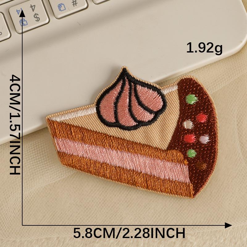 Cartoon Cake Self-Adhesive Embroidered Cloth Patch