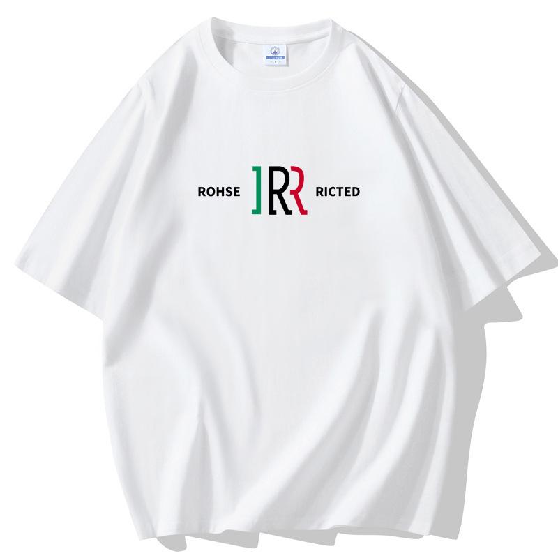 INS Fashion Men Large Size Loose Short Sleeves T-Shirt 100% Cotton