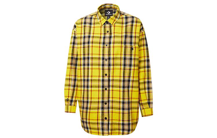 Converse Shirts Women s Yellow Lapel Moderate Shirt 10020880-A02 S