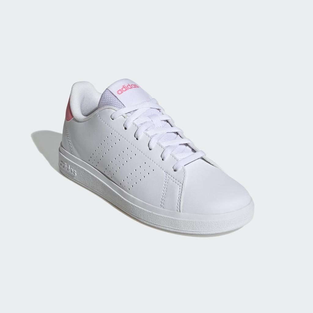 Adidas Advancourt Base Sneakers for Boys and Sizes Footwear Black cm 2.0 Kids, Girls, 22-25.5cm, NLE02, White/Bliss Pink/Core (ID3886), 22.0