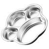 Divided Food Dish Stainless Steel Food Separation Silver 1 Pcs