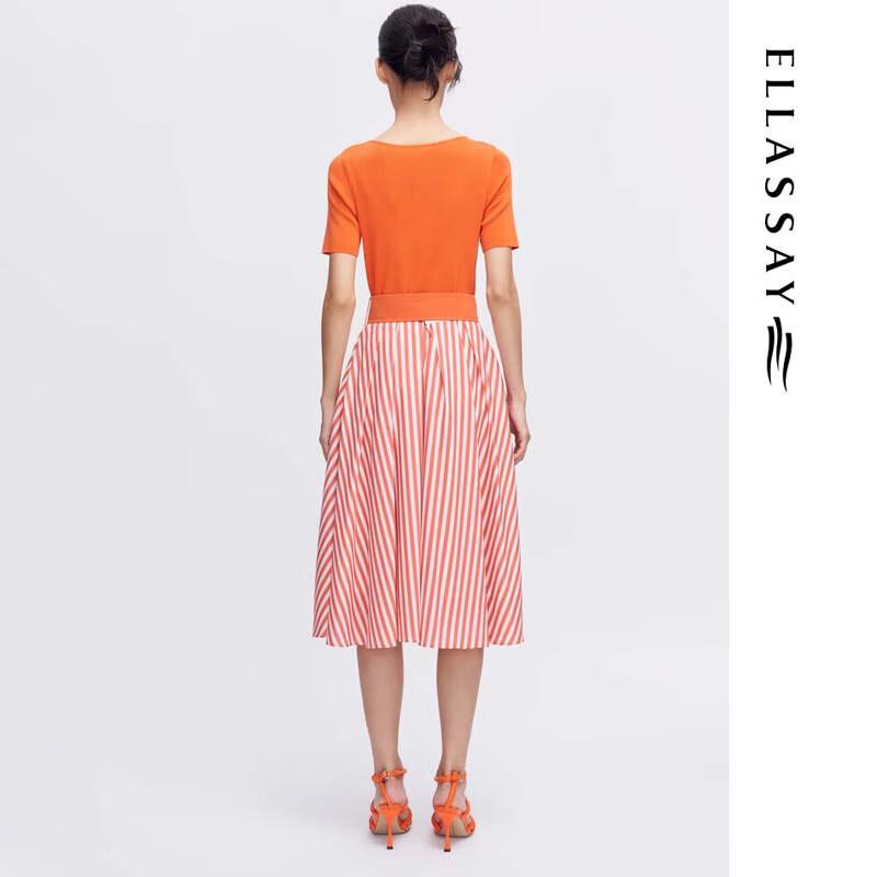 ELLASSAY Women's Retro Simple Slim-Fit V-Neck Knit Top