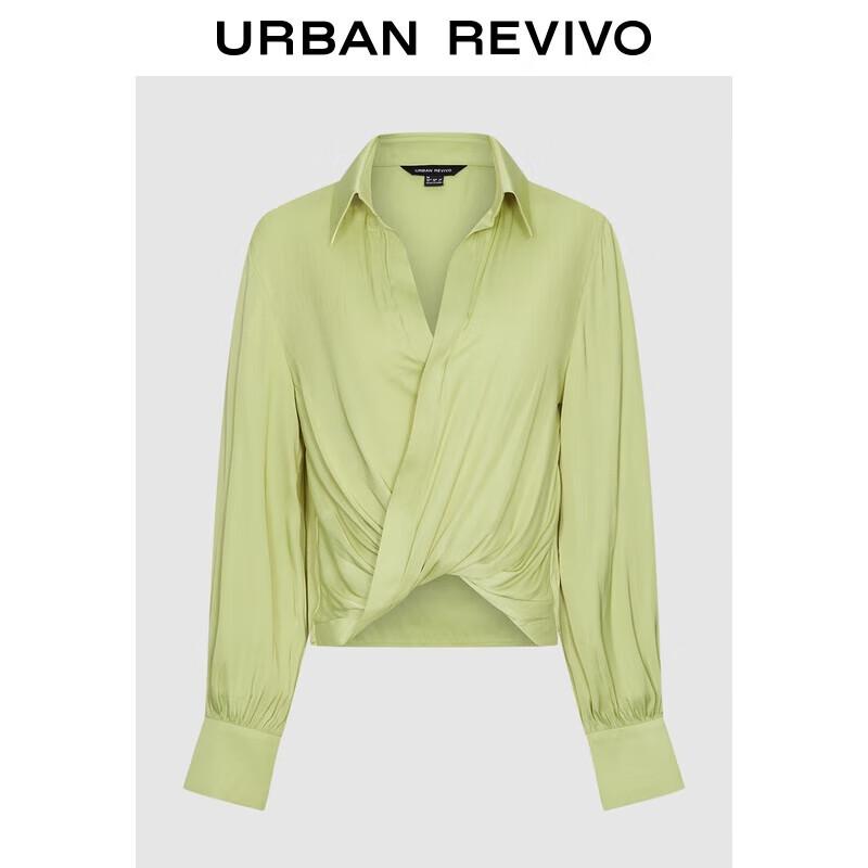 UR Women s Pleated Knot Short Blouse M