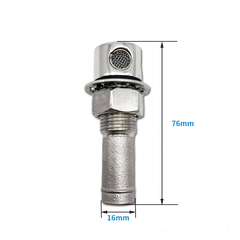 Practical Stainless Steel Boat Fuel Tank Vent Flush Mount Through Hull Gas Fuel Tank Vent Boat Yacht Marine Straight Air Vent