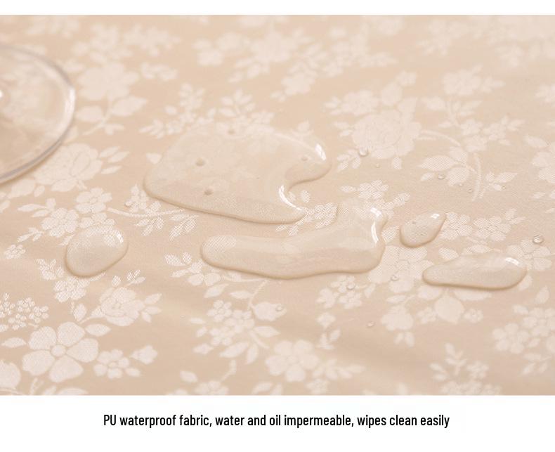 European-Style Rectangular Waterproof, Oil-Proof & Washable Coffee Tablecloth (Oval & Rectangular Options Available)
