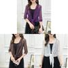 Summer Girls Lace Mesh Short Cardigan With Tie Closure For Casual Wear