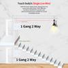 86*86mm EU Standard Glass Wall Touch Switches 10A