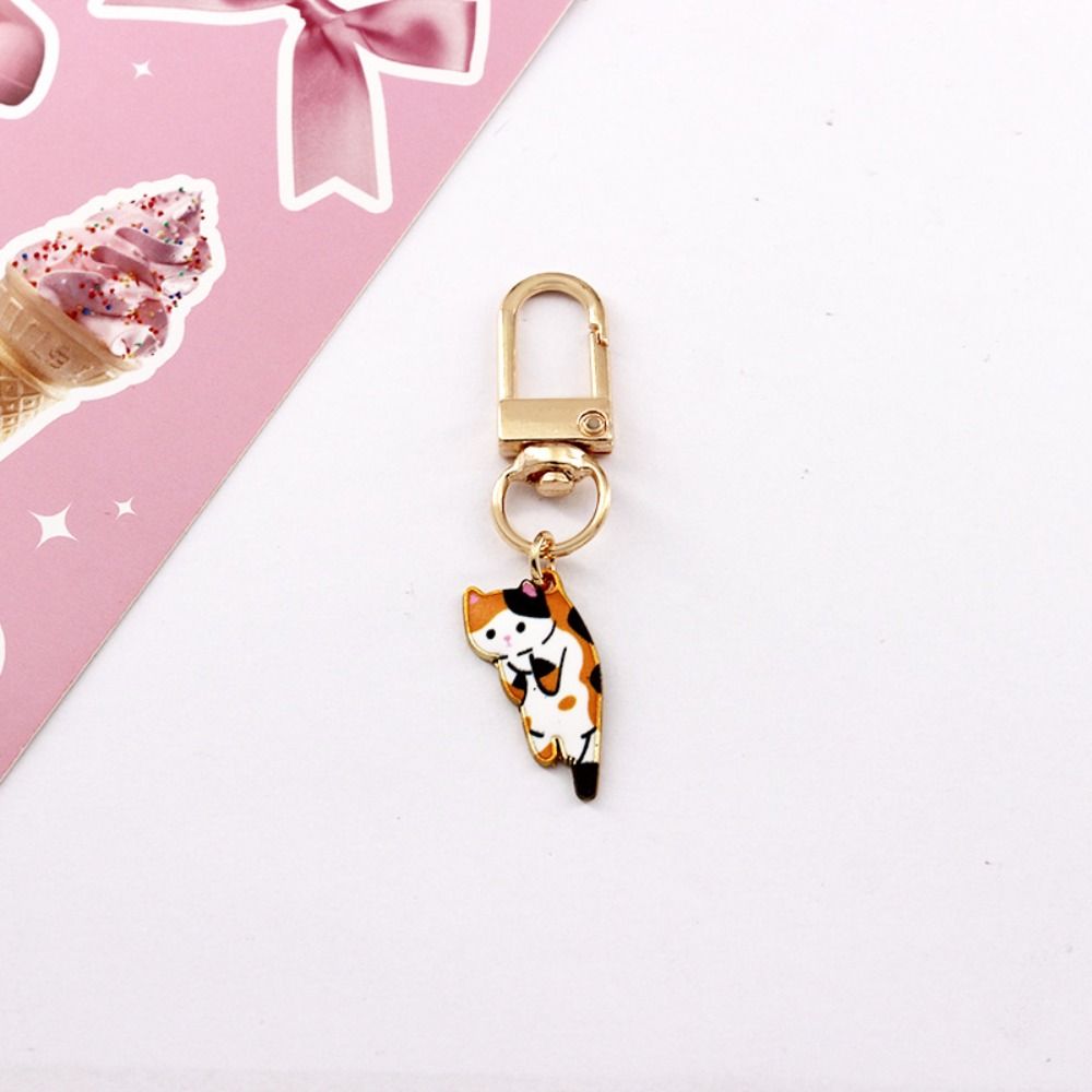 Korean Style Kitten Charm Zinc Zinc Alloy Keychains Animal  Little Fresh   Birthday Gift