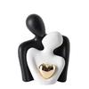 Couple Hug Ceramic Love Statue Mini Hugging Sculpture Romantic Figurine Lover
