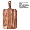 Wooden Charcuterie Board Kitchen Cutting Board with Handles Rectangular Round Serving Tray for Slicing Fruit Meat Cheese Bread